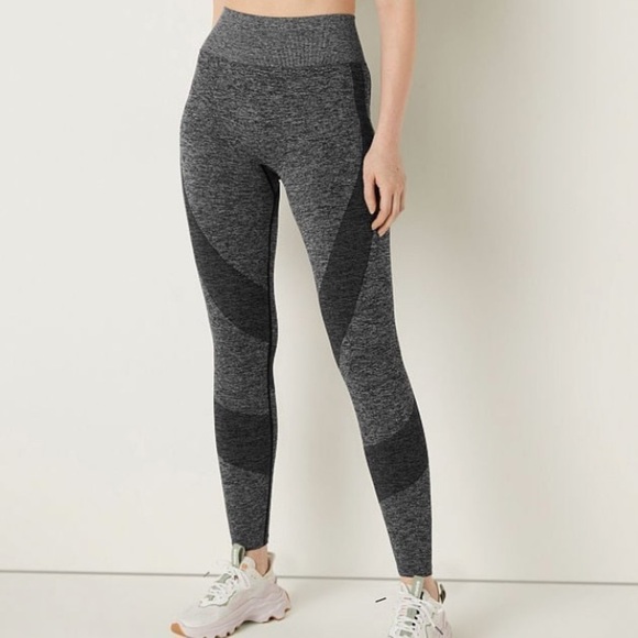 PINk Grey Seamless Air Medium Impact Leggings - Picture 1 of 7
